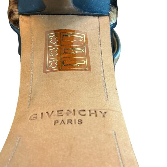 New GIVENCHY Nadia Leopard Sandals Pony Hair Ankle Strap Stiletto Heels Size 39 - Picture 11 of 16